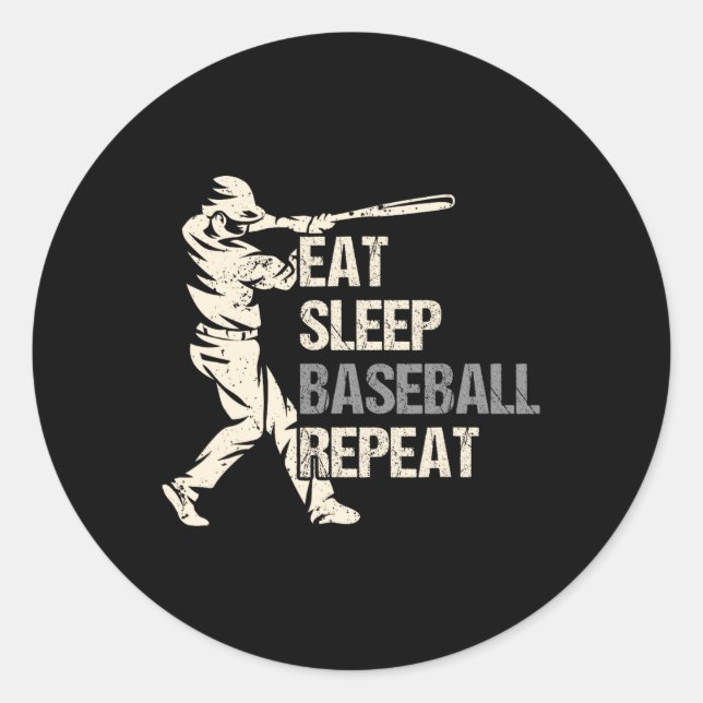 Eat Sleep Sell Repeat Funny Sell Player  Classic Round Sticker (Front)