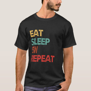 Eat Sleep Sew Repeat Seamstress Sewers Stitchers T-Shirt