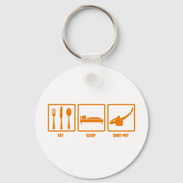 Eat Sleep Shot Put Key Ring (Front)