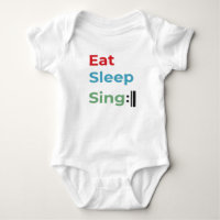 Eat Sleep Sing Repeat Music Baby Bodysuit