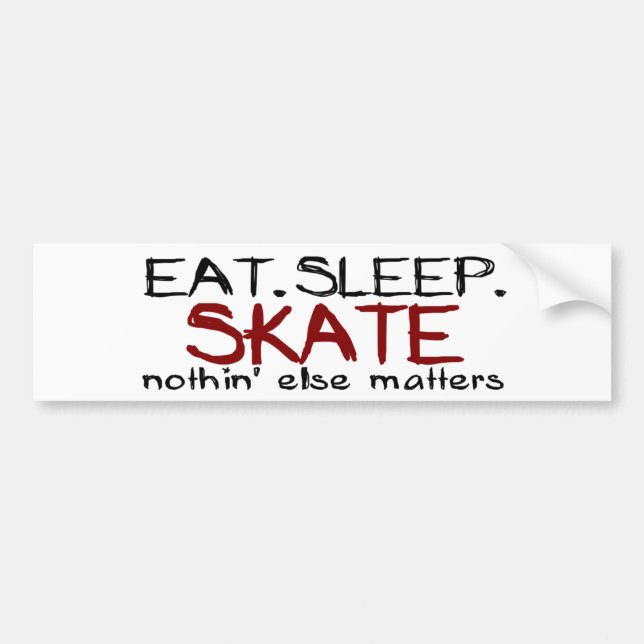 Eat Sleep Skate Bumper Sticker (Front)