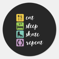 Eat Sleep Skate Funny Figure Skaters Ice Skating