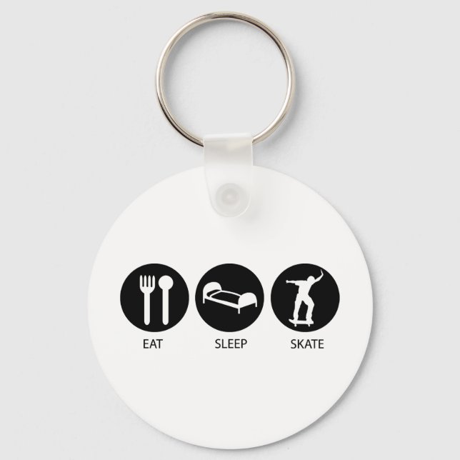 Eat Sleep Skate Key Ring (Front)