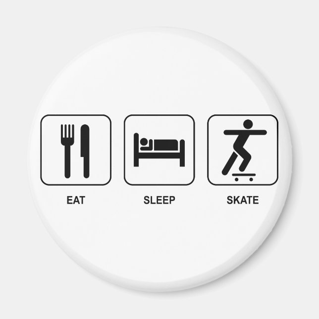 Eat Sleep Skate Magnet (Front)
