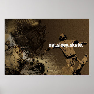 eat. sleep. skate. poster