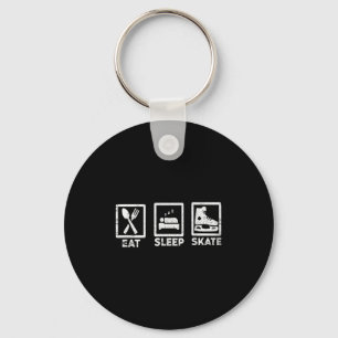 Eat Sleep Skate Repeat Ice Skating Life Minimal St Key Ring