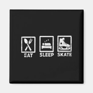Eat Sleep Skate Repeat Ice Skating Life Minimal St Magnet