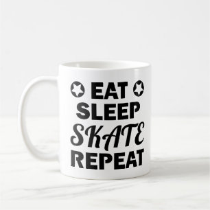Eat Sleep Skate Repeat, Roller Derby Coffee Mug