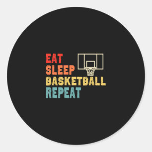 Eat Sleep Sketll Repeat Apparel For Girls Classic Round Sticker