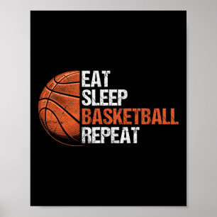 Eat Sleep Sketll Repeat Funny Sketll Player Poster