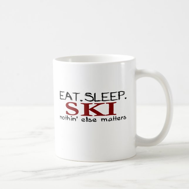 Eat Sleep Ski Coffee Mug (Right)