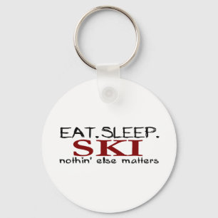 Eat Sleep Ski Key Ring