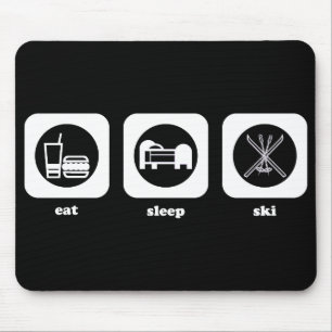 Eat. Sleep. Ski. Mousepad