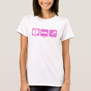 eat sleep ski pink T-Shirt