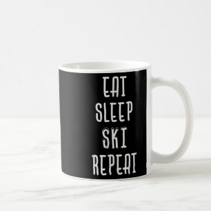 Eat Sleep Ski Repeat Funny Skiing Skier Gift Coffee Mug