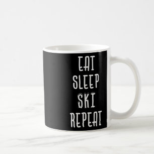 Eat Sleep Ski Repeat Funny Skiing Skier Gift Coffee Mug