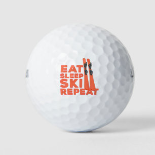 Eat Sleep Ski Repeat Golf Balls