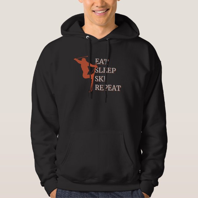 Eat Sleep Ski Repeat Hoodie (Front)
