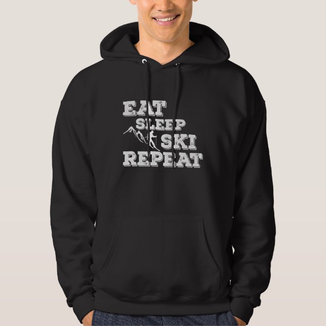 Eat Sleep Ski Repeat Hoodie (Front)