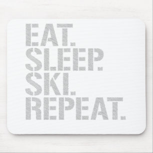 Eat Sleep Ski Repeat Mouse Pad