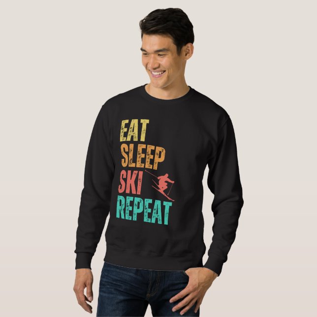 Eat Sleep Ski Repeat Sweatshirt (Front Full)