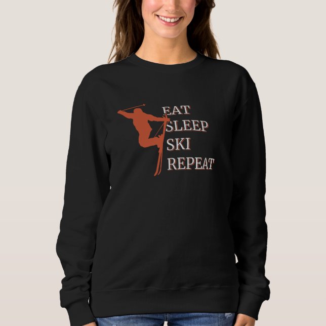 Eat Sleep Ski Repeat Sweatshirt (Front)