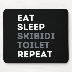 Eat Sleep Skibidi Toilet Repeat Funny Skibidi Toil Mouse Pad