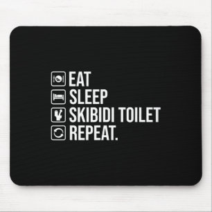 Eat Sleep Skibidi Toilet Repeat Funny Skibidi Toil Mouse Pad