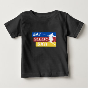 Eat Sleep Skii Baby T-Shirt