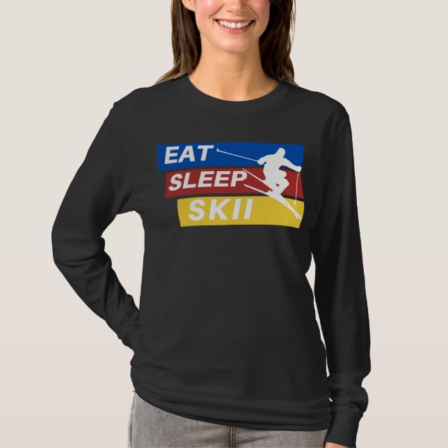 Eat Sleep Skii T-Shirt (Front)