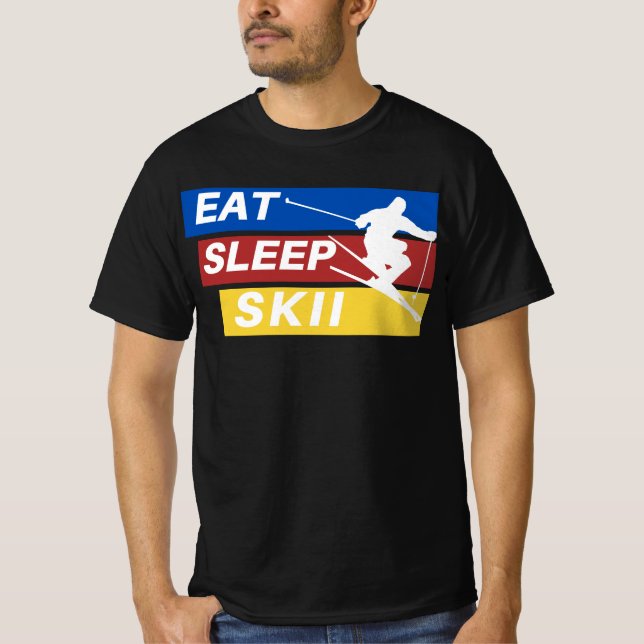 Eat Sleep Skii T-Shirt (Front)