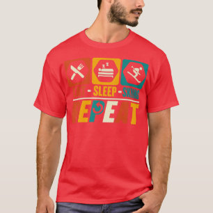 Eat Sleep Skiing Repeat Ski Skier Snowboarding Sn T-Shirt