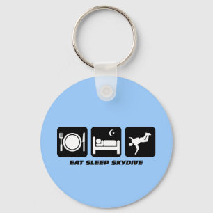 eat sleep skydive key ring