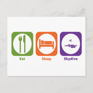 Eat Sleep Skydive Postcard