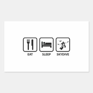 Eat Sleep Skydive Rectangular Sticker