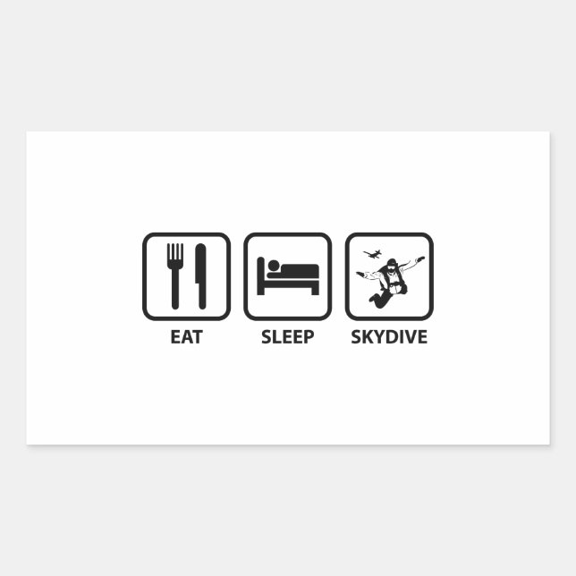 Eat Sleep Skydive Rectangular Sticker (Front)