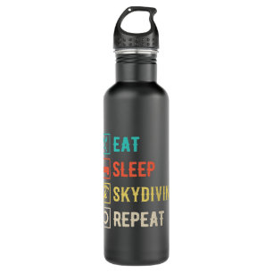 Eat Sleep Skydiving Repeat Paragliding Skydiver Sk 710 Ml Water Bottle