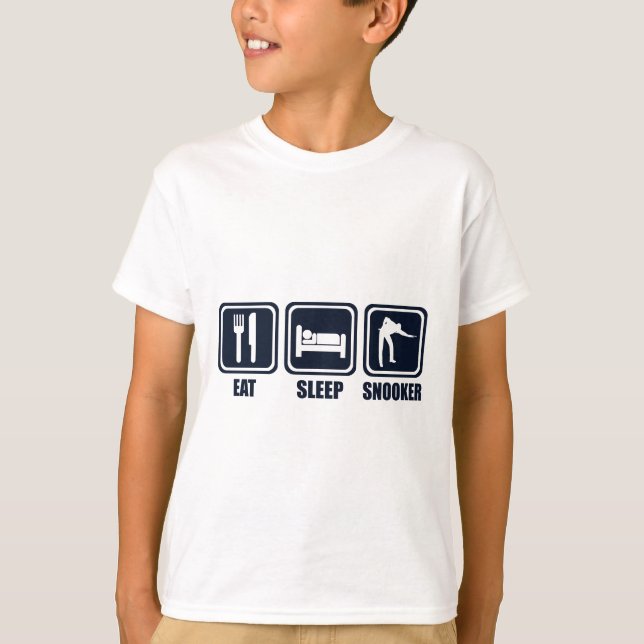 Eat Sleep Snooker Repeat T Shirt (Front)