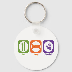 Eat Sleep Snorkel Key Ring