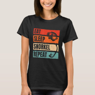 Eat Sleep Snorkel Repeat Scuba Diver Diving Snorke T-Shirt