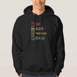 Eat Sleep Snorkelling Repeat Scuba Diver Underwate Hoodie