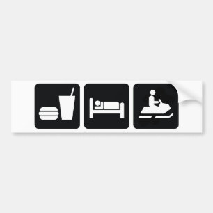 Eat Sleep Snowmobile Bumper Sticker