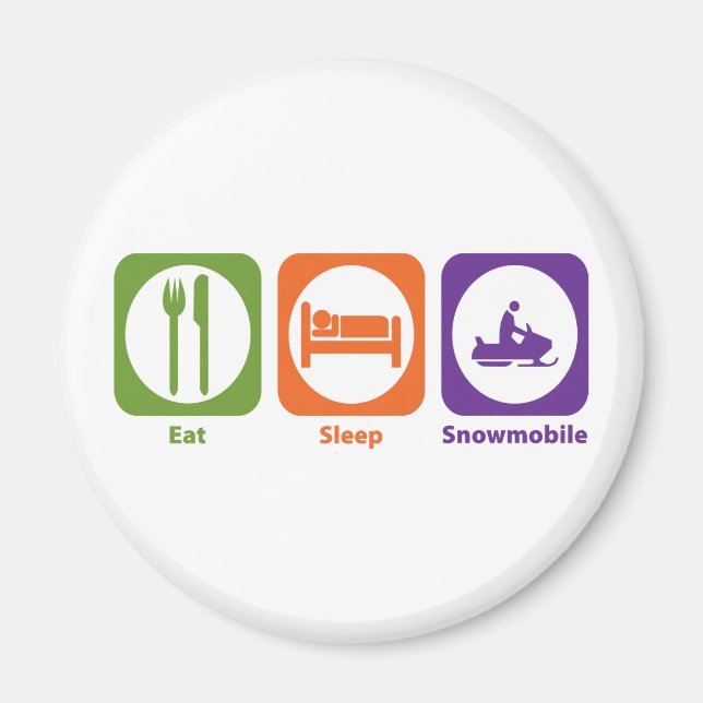 Eat Sleep Snowmobile Magnet (Front)