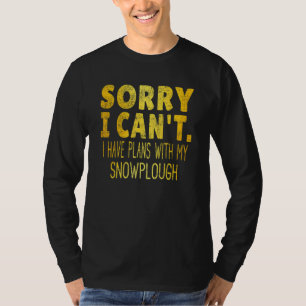 Eat Sleep Snowplough Repeat Gold Text Snow Plough T-Shirt