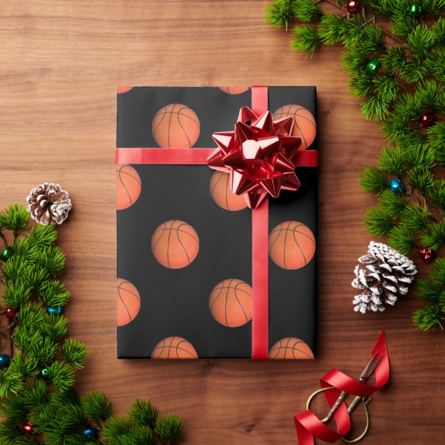 Eat Sleep Soccer BasketBall Wrapping Paper (Holiday Gift)