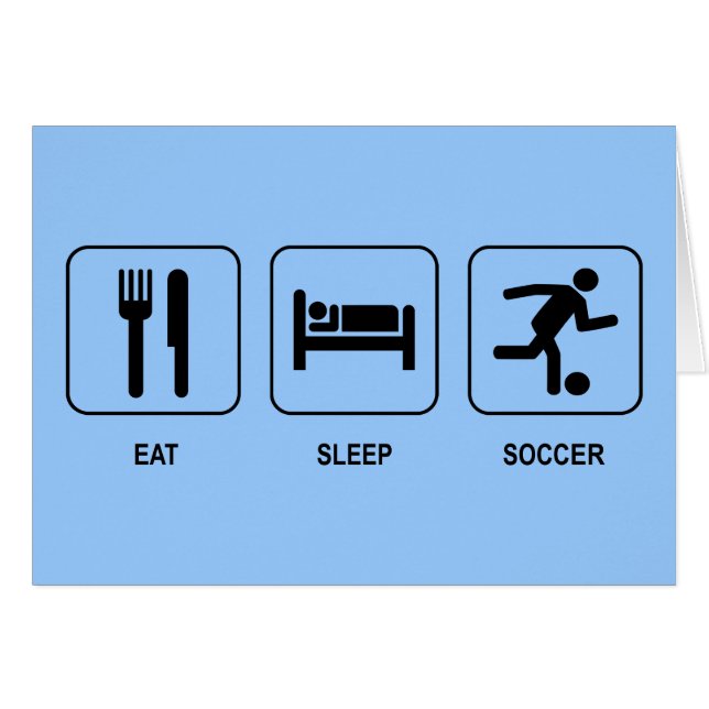 Eat Sleep Soccer Card (Front Horizontal)