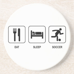 Eat Sleep Soccer Coaster