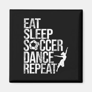 Eat Sleep Soccer Gymnastics Repeat Sport Player Gy Magnet