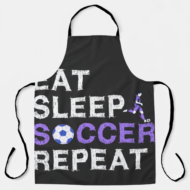 Eat+Sleep+soccer+Repeat Apron (Front)