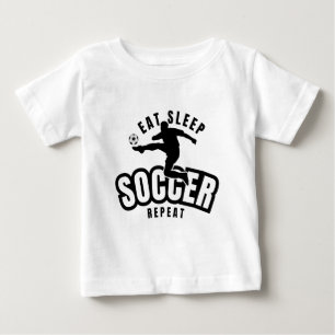 eat sleep soccer repeat  baby T-Shirt